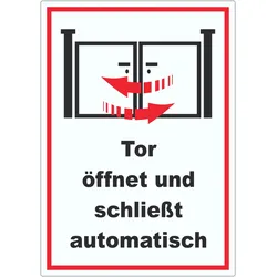 Tor öffnet und schließt automatisch Aufkleber A9 (37x52mm)