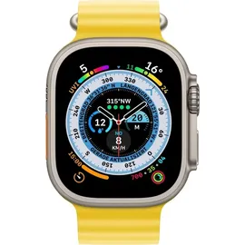 Apple Watch Ultra GPS+Cellular 49 mm Titaniumgehäuse, Ocean Armband gelb