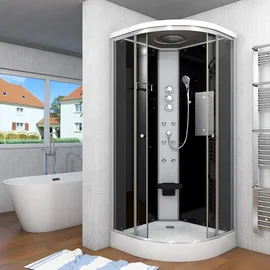 SeniorBad Duschkabine Fertigdusche Dusche Komplettkabine D10-03T1-EC 80x80 cm Mit 2k Scheiben Versiegelung