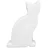 8 seasons DESIGN Dekoleuchte Shining Cat Micro" LED Warmweiß inkl. Li-Ion Akku - USB-C Kabel - Weiß