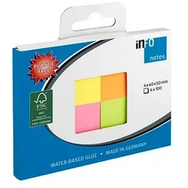 Info Box Haftnotizen farbsortiert, 4 Blöcke