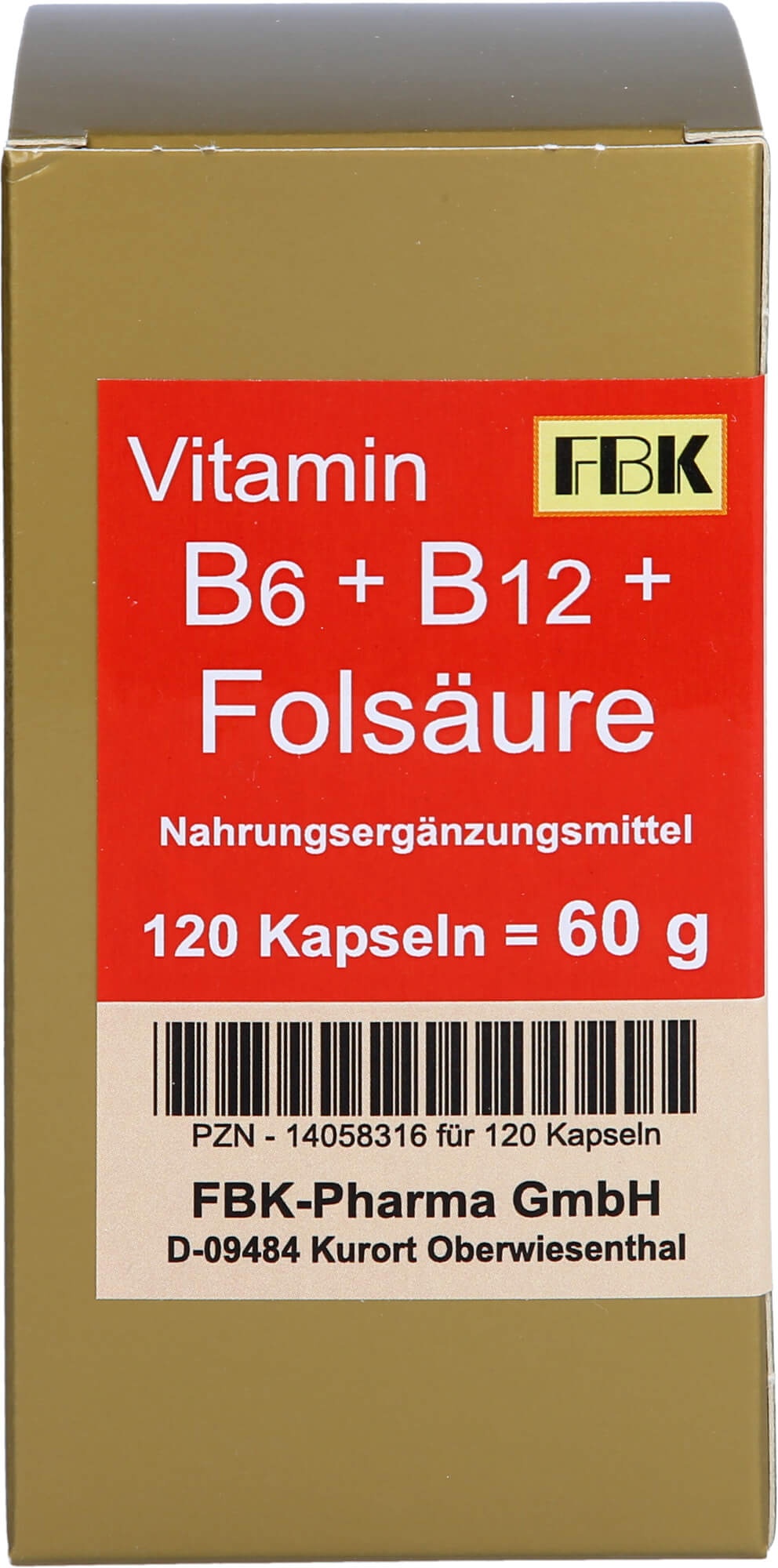 Vitamin B6+b12+folsäure Kapseln 120 ST