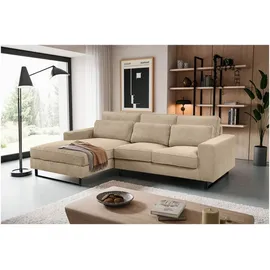 xonox Eckcouch Polyester L-Form 3-Sitzer Beige