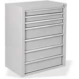 Schubladenschrank Fernando 7 Schubladen Grau