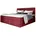 Fun Möbel Boxbett, Rot inkl. Bettkasten