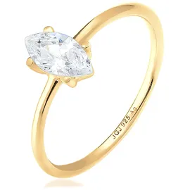 Elli Ring Damen Verlobung Marquise mit Zirkonia Steinen Stein in 925 Sterling Silber