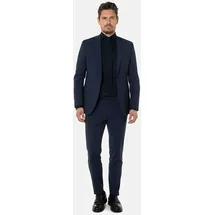 Thomas Goodwin Anzug THOMAS GOODWIN "Anzug", Herren, Gr. 94, Schlankgrößen, blau (navy), 52% Polyester, 43% Wolle, 5% Elasthan, unifarben, slim fit, Anzüge, im Slim-Fit, 10103-0-20707
