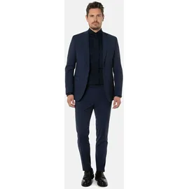 Thomas Goodwin Anzug THOMAS GOODWIN "Anzug", Herren, Gr. 94, Schlankgrößen, blau (navy), 52% Polyester, 43% Wolle, 5% Elasthan, unifarben, slim fit, Anzüge, im Slim-Fit, 10103-0-20707