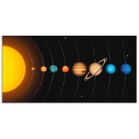 Artland Wandbild »Vector Sonnensystem mit Planeten«, Sonnensystem, (1 St.),
