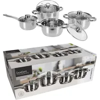 Mojawo 8tlg Kochtopfset Kochtöpfe Edelstahl Induktion Glasdeckel Kochen Küche