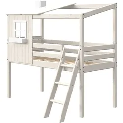 Flexa Classic halbhohes Bett mit Hausdach halb