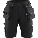 Blåkläder Stretch Handwerker Jeans-Shorts "X1900" - C58 - schwarz/schwarz