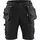 Blåkläder Stretch Handwerker Jeans-Shorts "X1900" - C58 - schwarz/schwarz