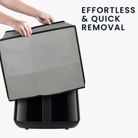 kwmobile Hülle kompatibel mit Philips Essential Airfryer XL Schutzhülle - Heißluft Fritteuse Abdeckhaube Case - in Hellgrau