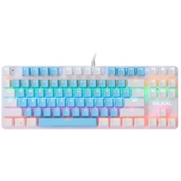 87 Tasten Kabelgebundene mechanische Tastatur Mechanische Tastatur mit gemischtem Licht und mechanischem blauen Schalter Aufhaengungstaste Blau + W...