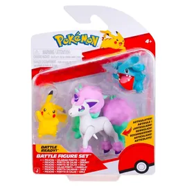 Pokémon Battle Figure 3er-Pack Pikachu/Gible/Ponyta 5 cm/7,5 cm