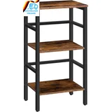 HOOBRO Leiterregal, Standregal, 3 Ebenen Bücherregal, Querstangen-Design, Multif