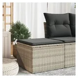 vidaXL Gartenhocker mit Kissen 55 x 55 x 37 cm hellgrau
