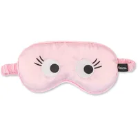 Fisura – Schlafmaske „Augen“ in Rosa. Weiches, komfortables Accessoire für erholsamen Schlaf, mit elastischem Band. Perfekte Geschenkidee für Reisende. Maße: 20 x 10 cm.