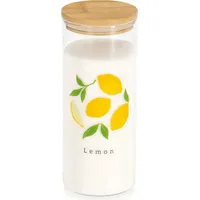 Zeller Vorratsglas Lemon mit Bambusdeckel, 1150 ml, ø 9x22.5