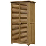 Outsunny Gartenschrank BxH: 87 x 160 cm natur, Holz - braun