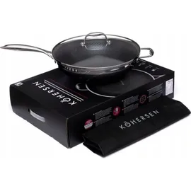 kohersen Wok Mit Deckel Kohersen Black Cube 32cm 5,1l Antihaftbeschichtung