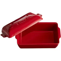 Brot Backform mit Deckel Rot