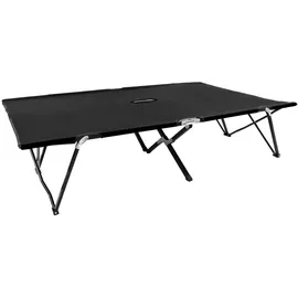 furnicato Doppelliege Klappbar 125 x 40 x 193 cm Schwarz