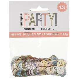 Unique Konfetti zum 13. Geburtstag 14 g Roségold