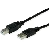 Roline USB-A auf USB-B 0,8 m Schwarz