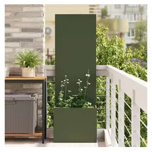 vidaXL Garten Sichtschutz-Leinwand 50 x 140 cm Olivgrün Stahl