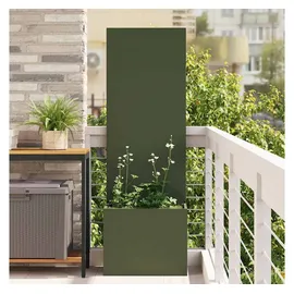 vidaXL Garten Sichtschutz-Leinwand 50 x 140 cm Olivgrün Stahl