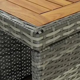 vidaXL Bartisch mit Regal 120 x 60 x 110 cm Grau