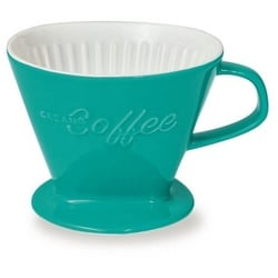 Creano French Press Kanne Creano Porzellan Kaffeefilter (Jadegrün), Filter Größe 4 für Filtertüt, Manuell 4 grün