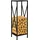 TRIZERATOP Kaminholzregal Pulverbeschichteter Stahl 34 x 34 x 111 cm Schwarz