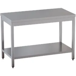 GastroHero Edelstahl Arbeitstisch Eco 20x7 mit Grundboden