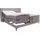 Alina Boxspringbett ALINA "Powell", grau (grau dmo 59), B:192cm L:212cm, Samt DMO (100% Polyester), Komplettbetten, Boxspringbett, inkl. Motor, Matratze und Topper, in unterschiedlichen Ausführungen