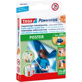 Tesa Montageband Powerstrips Poster 20 Stück
