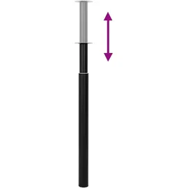 vidaXL Teleskopfuß Tischfuß Stützfuß 710 mm-1100 mm Schwarz