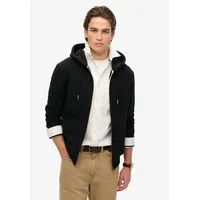 Superdry Herren Sweatjacke - Essential Logo Zip Hoodie, Kapuze, einfarbig schwarz, 2XL