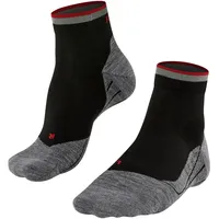 Falke Herren Laufsocken RU4 Endurance Short Reflect M SSO Baumwolle Antiblasen 1 Paar, Schwarz (Black 3008), 46-48