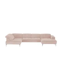 Lounge Collection Wohnlandschaft  Sarina , rosa/pink , Maße (cm): B: 383 H: 75 T: 212.0