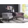 Atlantic Home Collection Sessel Charlie Samt 86 x 70 x 74 cm Grau mit Wellenunterfederung