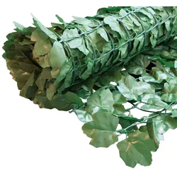 Sichtschutzzaunmatten WINDHAGER, grün, H:100cm, Kunststoff, Zaunelemente, natürlich wirkende Ahornoptik durch unregelmäßige Blattfarbe, L: 3 m