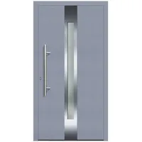 KNOCK Flügelüberdeckende Kunstoff-Haustür »Terra«, grau