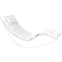 Beliani Liegenauflage Weiß Textil, 180x5x60 cm