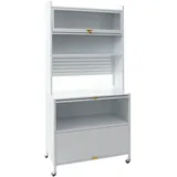Mendler Küchenschrank HWC-O53 175 x 80 x 42 cm Weiß