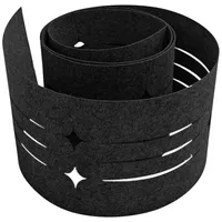 zaun|zu® Sichtschutzstreifen 255 x 15 cm Hellgrau Vlies