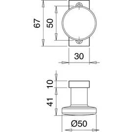 Edi Profiltürknopf F1 grau 1394/0000