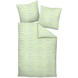 JANINE Carmen S 55124 06 gestreift Grün 135 x 200 cm + 80 x 80 cm